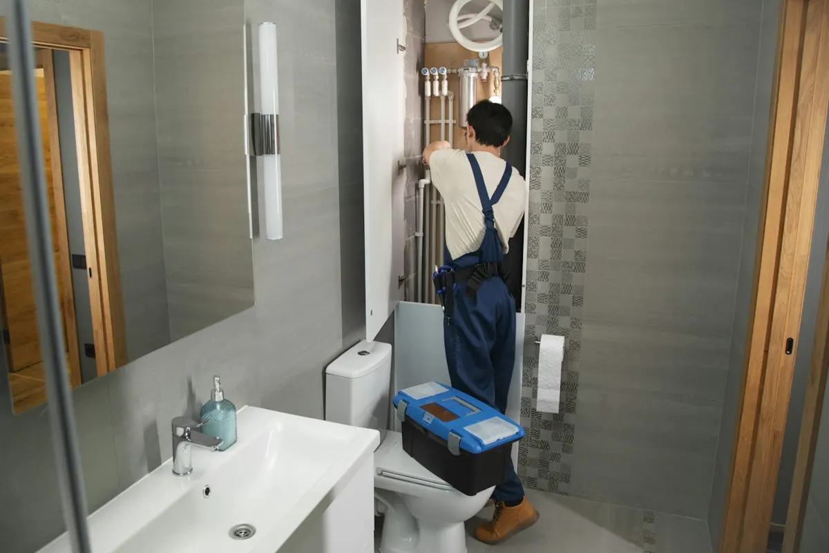 Plumbers working on a home in Miami